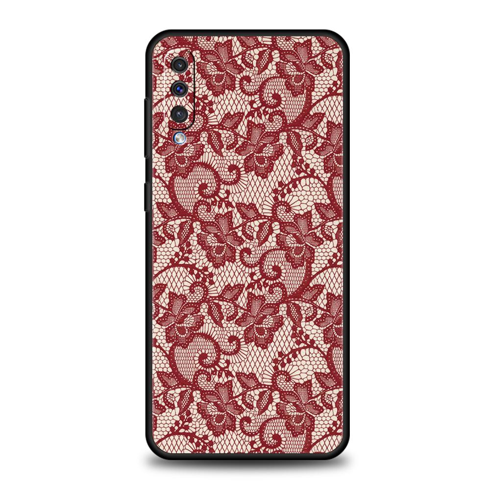 Крутая девчонка в кружевном стиле Чехол для телефона для Samsung Galaxy A56 A36 A26 A16 A06 A54 A34 A24 A12 A14 A20 A22 A52 5G Мягкий ТПУ Чехол Fundas