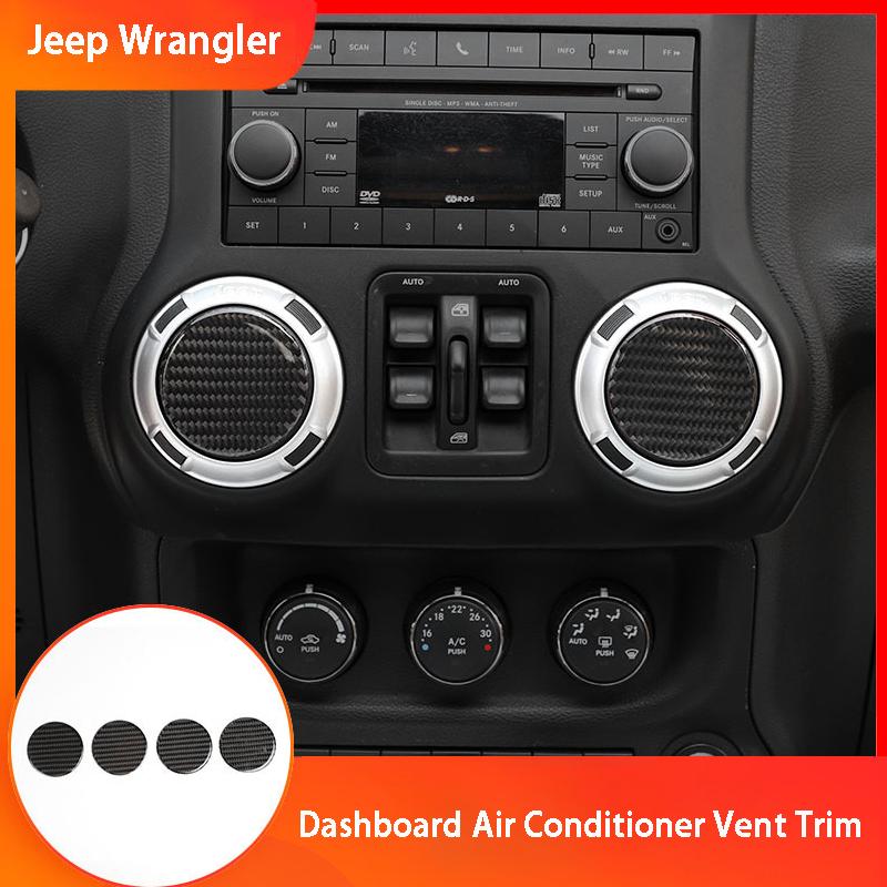 Центральный механизм управления из углеродного волокна, наклейки на внутреннюю отделку, украшения для стайлинга автомобилей, автомобильные аксессуары для Jeep Wrangler