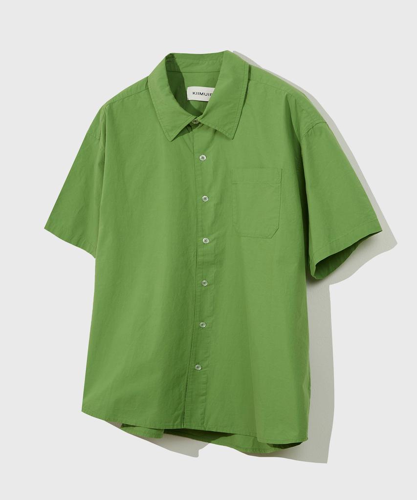 KIIMUIR Cotton Washed Half Shirt_Green