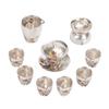 Gilded Silver Nine Peaches Gongfu Tea Set