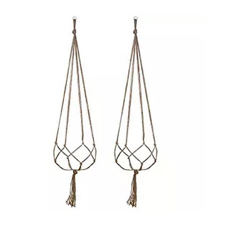 1 шт., пеньковая веревка, новая плетеная вешалка для горшка, зеленое растение, цветочный горшок, подвесная веревка, корзина, ручная плетеная пеньковая веревка