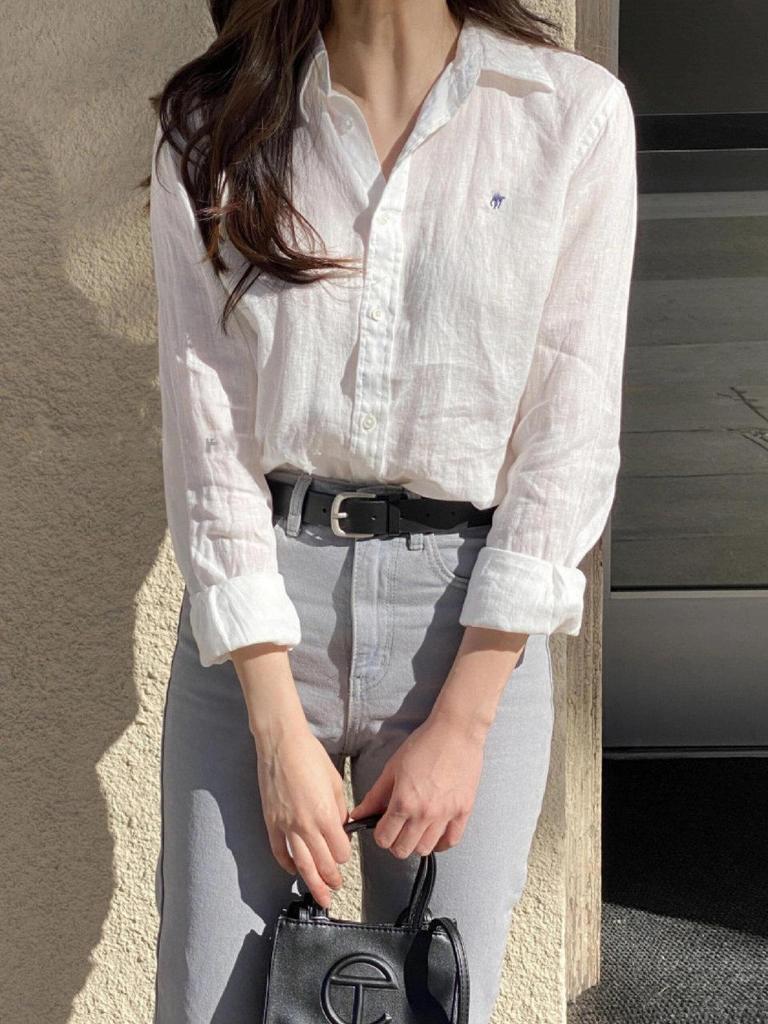 RL Ralph Lauren Хлопковая рубашка-поло с длинным рукавом и логотипом Small Pony для защиты от солнца - Мужская и женская коллекция Весна/Осень.