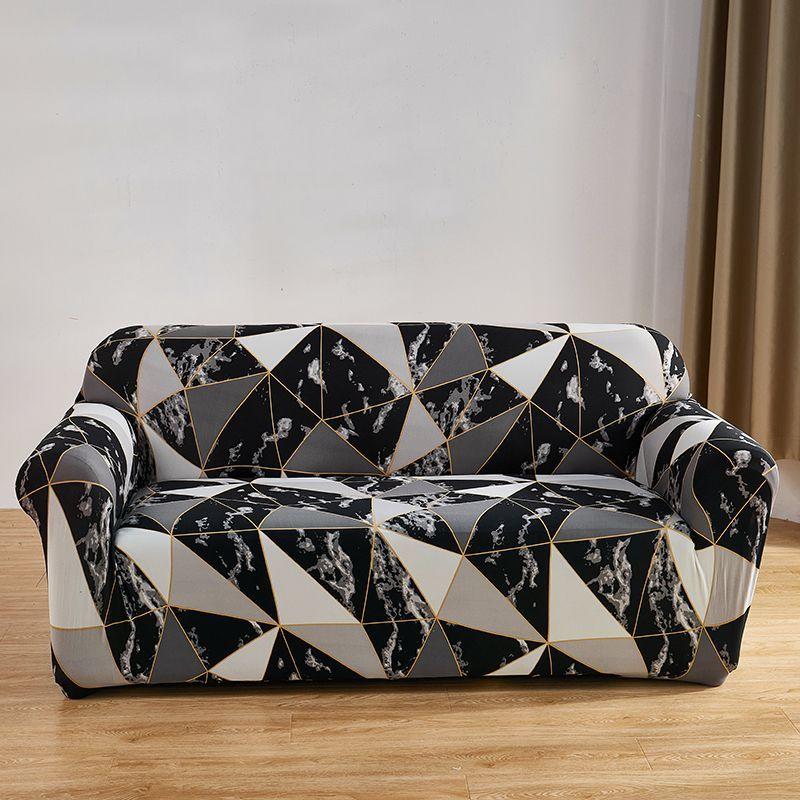 Geometric Art Storm Sofa Cover, Soft and Comfortable, Elegant and Beautiful, Elastic Fabric Design, Brings Vitality To Home, Furniture Protection