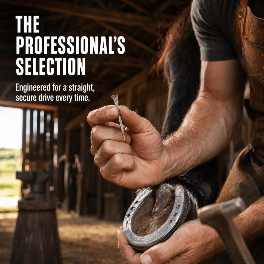 250pcs Low Carbon Steel Horseshoe Nails Durable Horse Shoe Nails Steel Nails Animal Husbandry