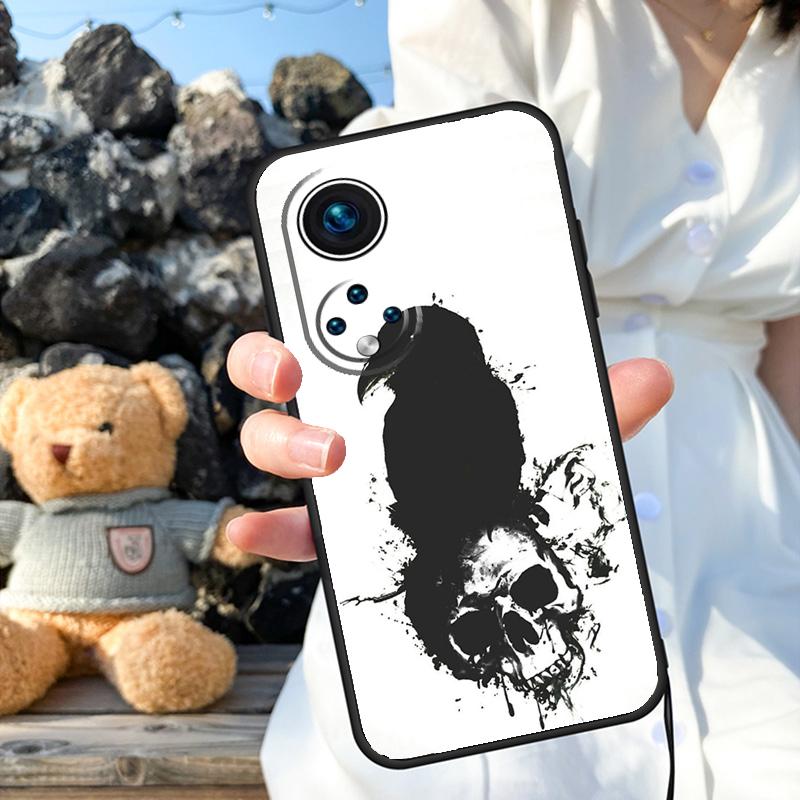 Crow Raven Dark Skull Case For Honor X8a X9a X6a X7a X6 X7 X8 X9 X9b X8b Honor 70 50 90 Lite Magic 5 6 Pro Cover