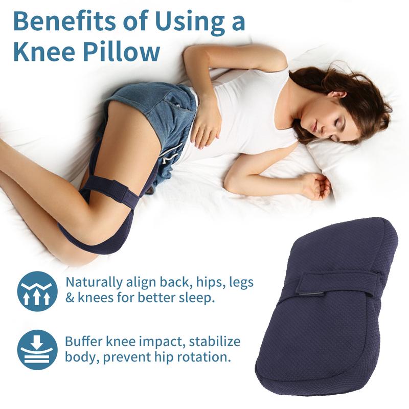 Side Sleeping Leg Pillow, Soft and Comfortable, for Sofa & Bed Sleep, Prevents Leg Rubbing, Side Sleeper Sciatica Relief Pillow