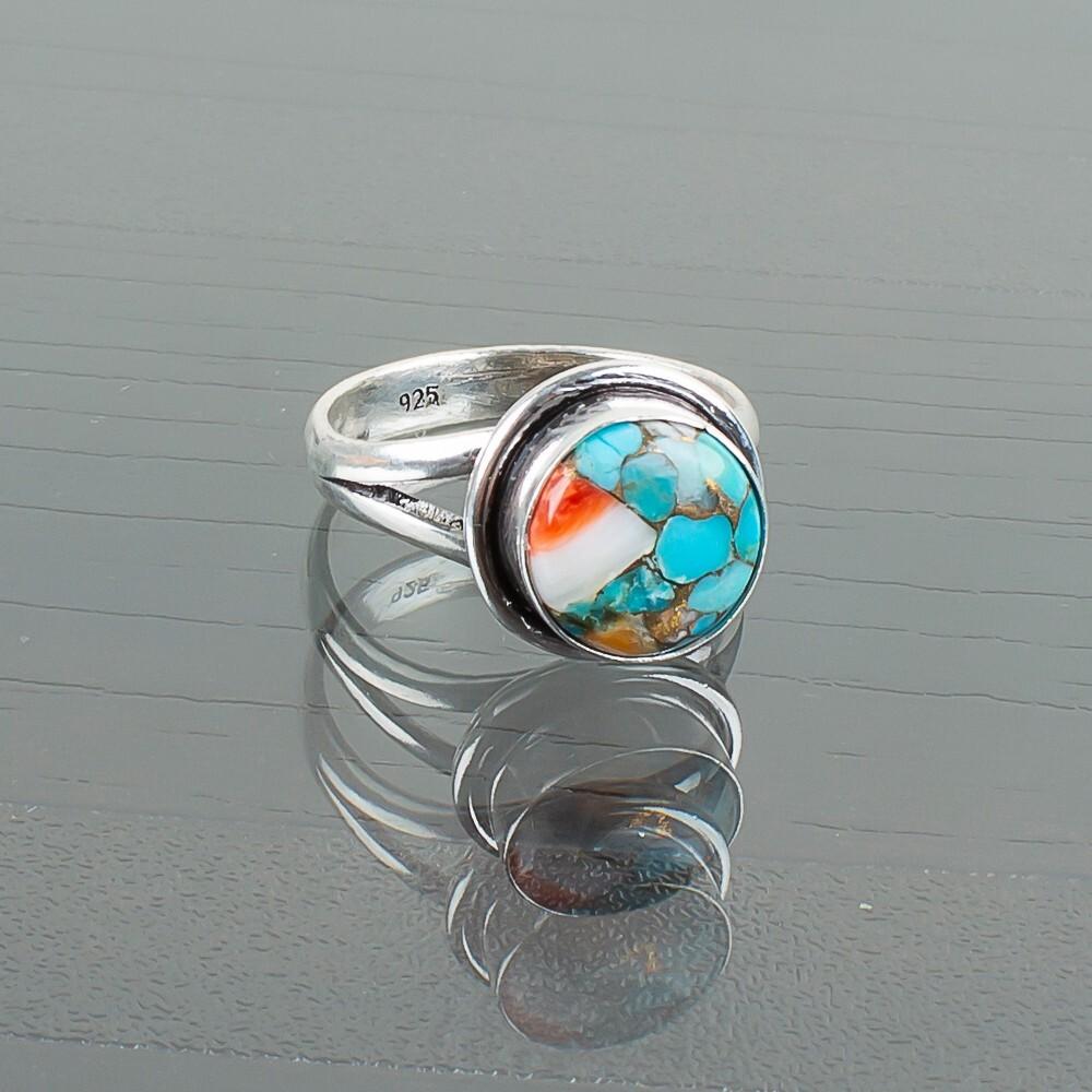 Spiny Oyster Gemstone 925 Sterling Silver Jewelry Handmade Ring Gift For Wife RR-11-40