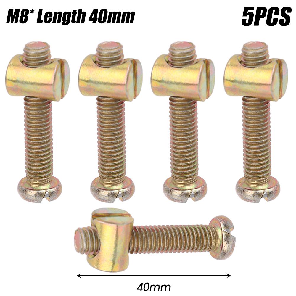 5 шт. винтовых крепежей M8, аксессуары для модификации автомобиля, универсальный набор гаек с плоской головкой из никелированной стали, крепежные аксессуары