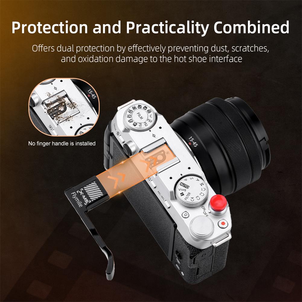 Крышка горячего башмака со встроенной кнопкой спуска затвора, силиконовыми подушечками, упором для большого пальца камеры, рукояткой "Большой палец вверх" для Fujifilm XM5 Fuji X-M5