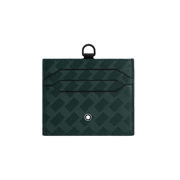 Montblanc Серия 3.0 Логотип Тисненый Полнозернистая Кожа Держатель для карт Мужские Аксессуары Британско-Зеленый 129987