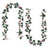 Plastic Holly Berry Garland Set 2 Pieces 94 49 inch Lifelike and Flexible Holiday Decoration for Home and Events