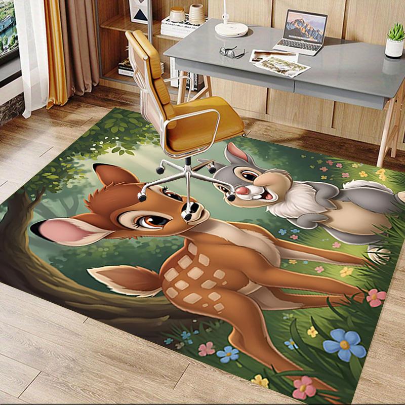 1pc Bambi Thumper Adventure Carpet for Playroom Bedroom Living Room Sofa Home Decor,kids Game Area Rug Non-slip Floor Mat Y72938