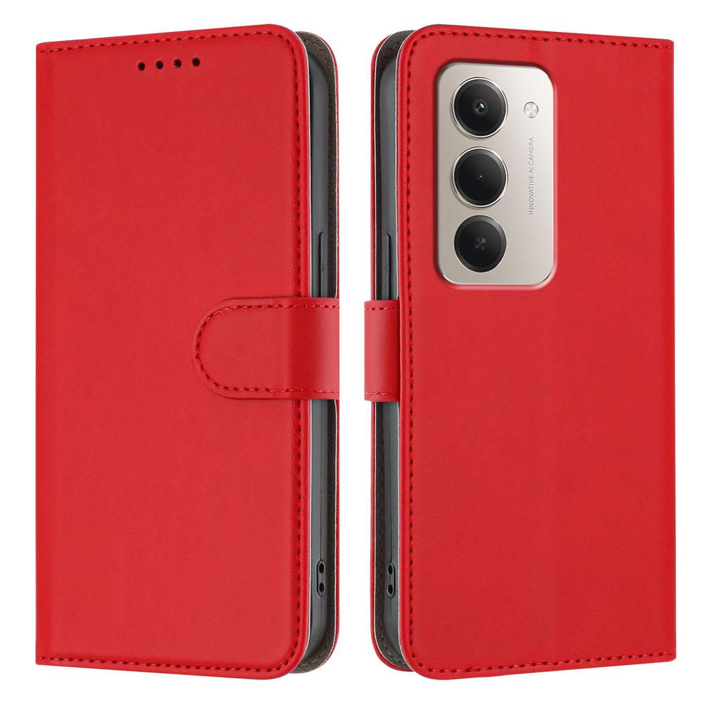 For Xiaomi Redmi 15 4G (EU) (171mm)/Xiaomi Redmi 15 5G (EU) (171mm) Leather Case Solid Color Phone Cover with Wallet
