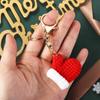 Hat Xmas Handmade Crochet Pendant Korean Style Key Ring Christmas Key Chain Women Key Buckle