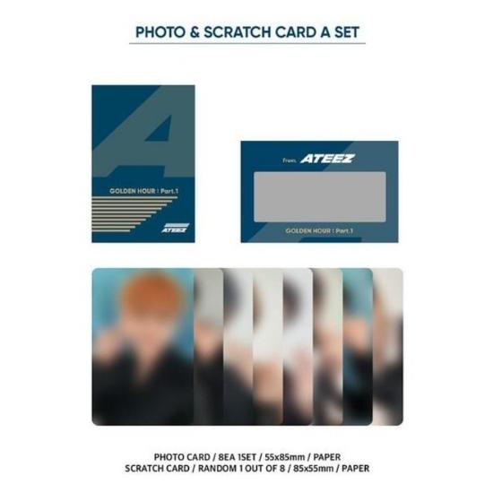 ATEEZ Набор фотокарт и скретч-карт (Золотой час часть 1)