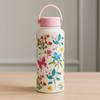 Portable Insulated Water Bottle 1L Floral Thermal Cup Reusable Thermal Water Bottle  Office