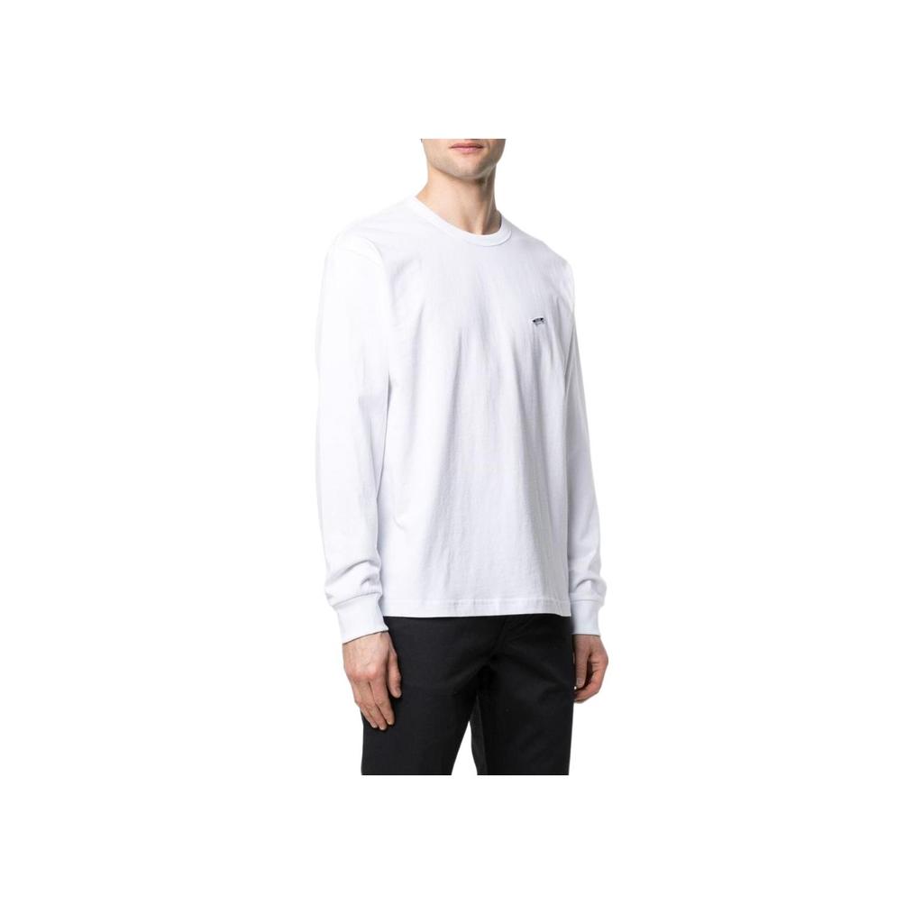 Vans Однотонный свитер с вышитым логотипом, с круглым вырезом, длинным рукавом, мужская толстовка, белая VN0A5E1LWHT