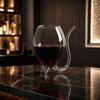 Vampire Shape Wine Glasses, Transparent Cocktail Glass with Drinking Tube, Novelty Glass Cup for Wine, Champagne, Juice, Home, Bar, Party Decor