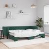 VidaXL Daybed with Trundle Bed Dark Green 80x200 Cm Velvet 3196686