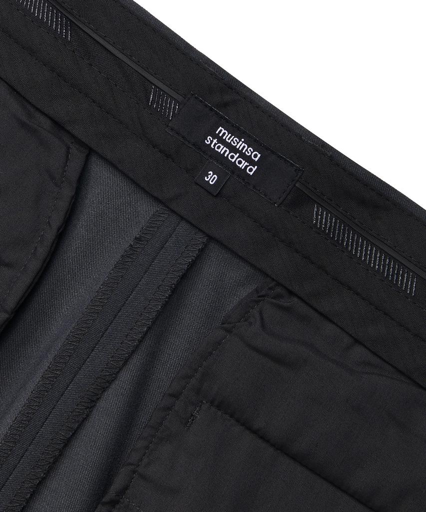 MUSINSA STANDARD Real Wide Belted Slacks [Gray]