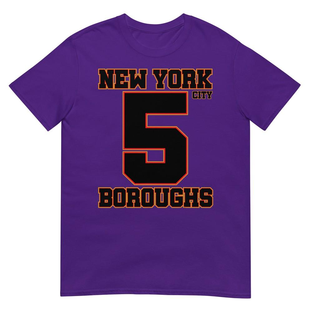 New York City Five Boroughs Cool Typography Design Big Apple Tshirt