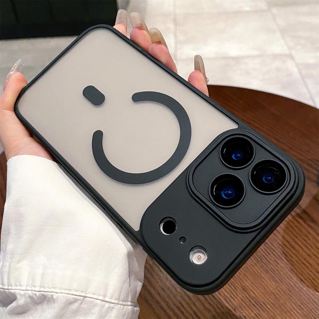 Защита камеры Для iPhone 17Air 17Pro 17 Полупрозрачный жесткий Магнитный чехол Для iphone 16 15 14 13 12 Pro Max Противоударный чехол