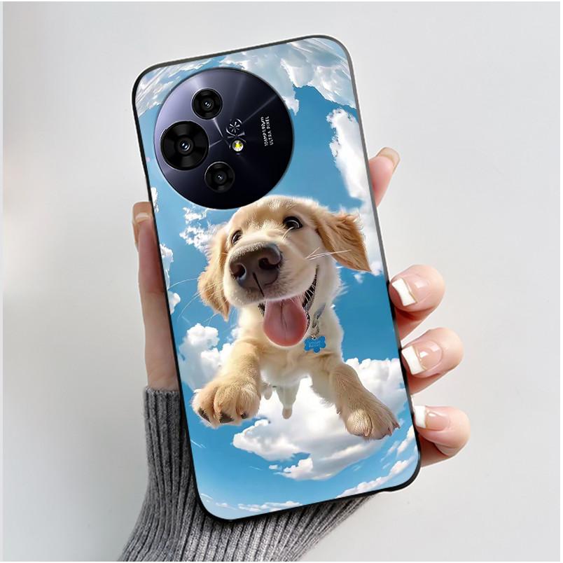 Чехол для TCL 50 NxtPaper 5G / 50 Pro NxtPaper 5G Чехол Роскошный Дракон Милый Крутой Мальчики Девочки Черный Матовый Мягкий Силикон Задняя Крышка