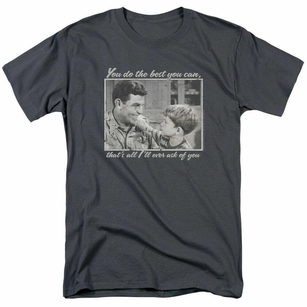 Andy Griffith Show Wise Words T Shirt Mens Licensed Classic TV Mayberry Charcoal