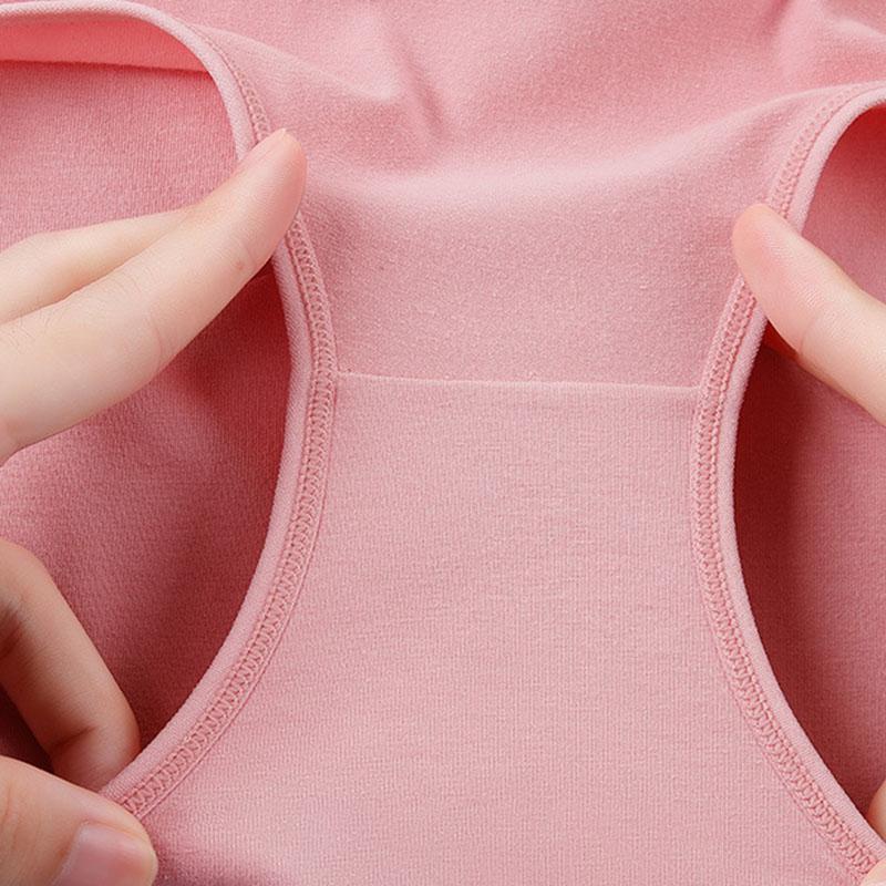 Хлопковые трусики для женщин с высокой талией, нижнее белье больших размеров, женские трусы, однотонное комфортное женское нижнее белье