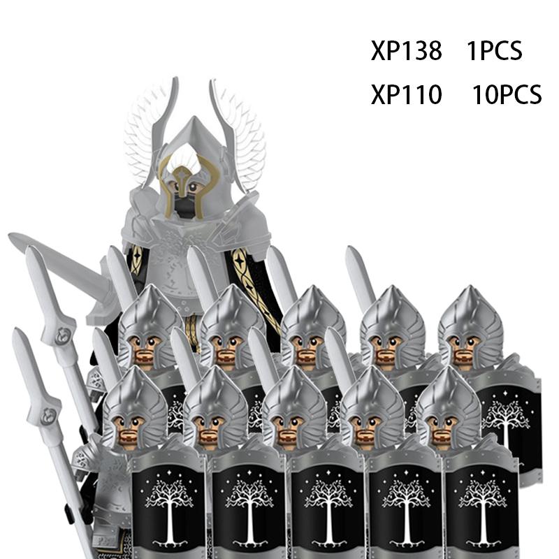 Medieval Elf Rohan Soldiers Guard Army Lotr Action Figures Mini Bricks Doll Assemble Building Blocks DIY Toys for Kid Gifts