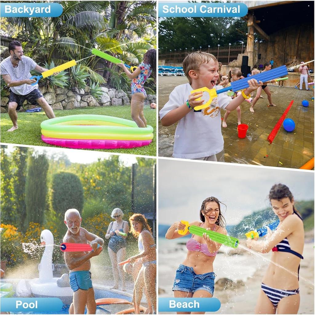 21.5Cm Mini Water Guns For Kids - 30 Ft Soaker Blasters For Outdoor Play Summer Pool Beach, Backyard Water Battles Family Fun