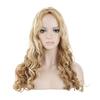 Женский длинный смешанный светлый волнистый парик из натуральных волос, сексуальные вьющиеся парики для косплея