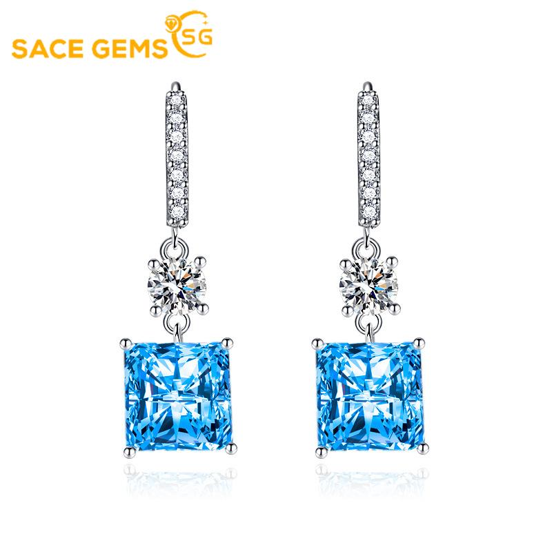 Sace Gems Классические серьги из медного сплава с цирконом, женские ювелирные изделия, свадебный подарок для вечеринки