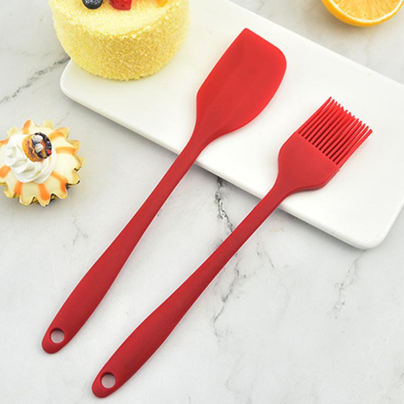 3Pcs/Set Silicone Scraper Heat-resistent Useful Baking Brush for Cream Baking Tools Kitchen Spatulas