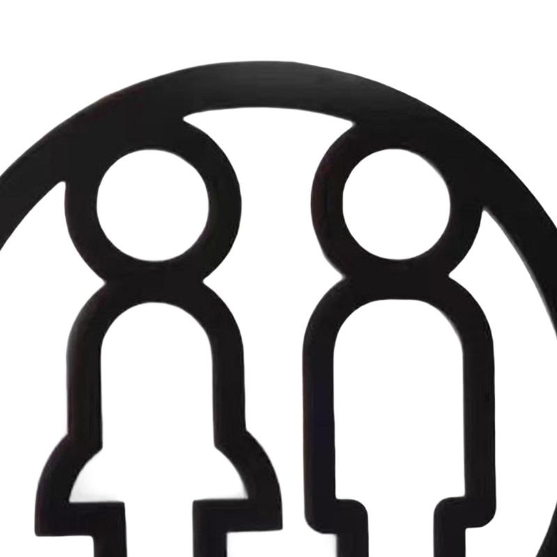 Четкий указатель туалета, простая установка, табличка для ванной комнаты, туалетная табличка, указатель туалета, символы мужчины и женщины