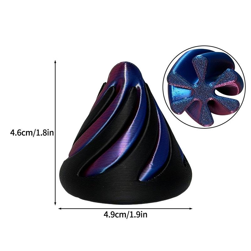 3D Printed Spiral Cone Toy Through Pyramid Toy Spiral Cone Helix Screw Fidget Impossible Pyramid Passthrough Sculpture Decor