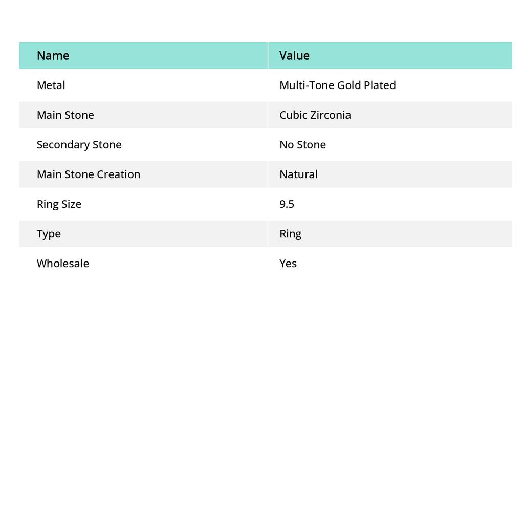 Natural Cubic Zirconia Gemstone Handmade 925 Sterling Silver Ring Size 9.5 Z6v51