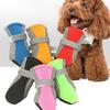 4Pcs Dog Shoes Magic Sticker Closure Breathable Fabric Non-Slip Puppy Boots for Outdoor