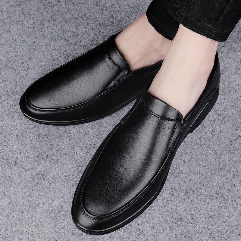 Модные мужские туфли из натуральной кожи, нескользящие мокасины, мужская повседневная обувь, мягкая подошва, удобная обувь для вождения, обувь для прогулок в парке