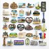 3D Brazil Italy Spain France Hungary Maldives Classic Resin Fridge  Magnets Home Kitchen Collectible Souvenirs Decorative Travel Gift