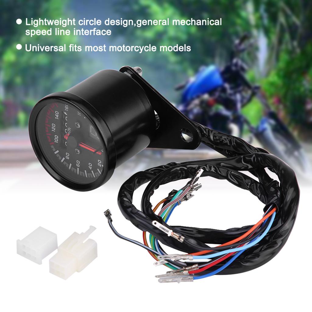 Универсальный мотоциклетный цифровой одометр спидометр тахометр датчик со светодиодным индикатором черный