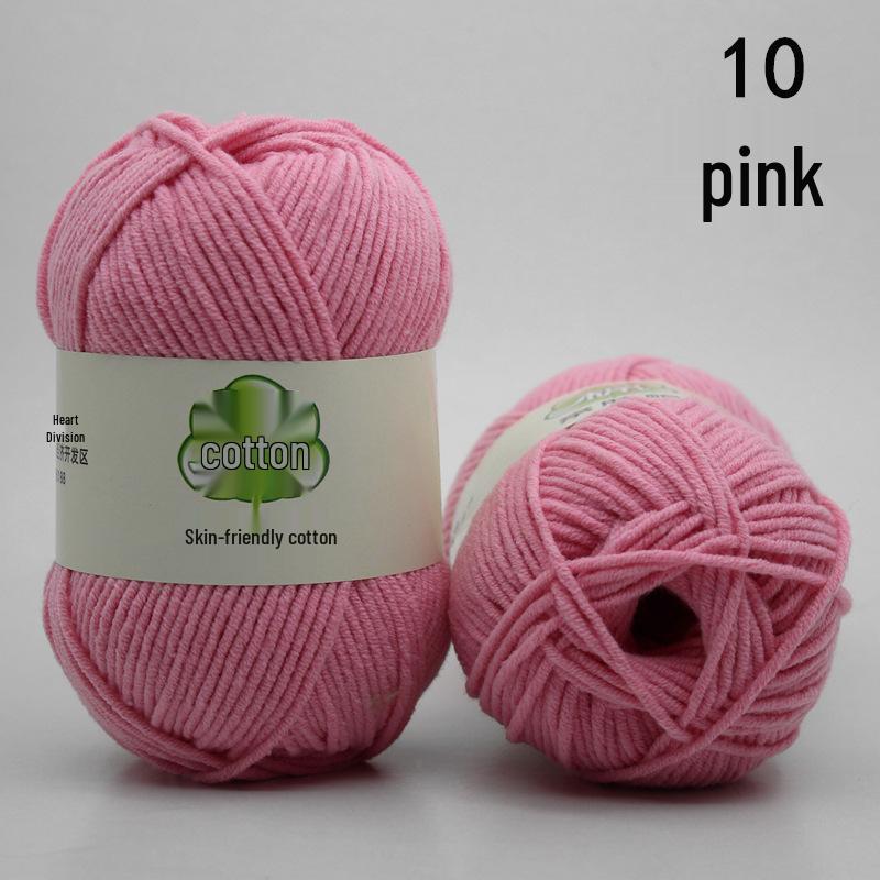 Пряжа из гребенного 5-слойного молочного хлопка для вязания и вязания крючком своими руками - Набор материалов средней толщины для шарфа и пледа