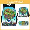 Vs Zombies Plants Kids School Backpack Threepiece Gift Set For Students Young