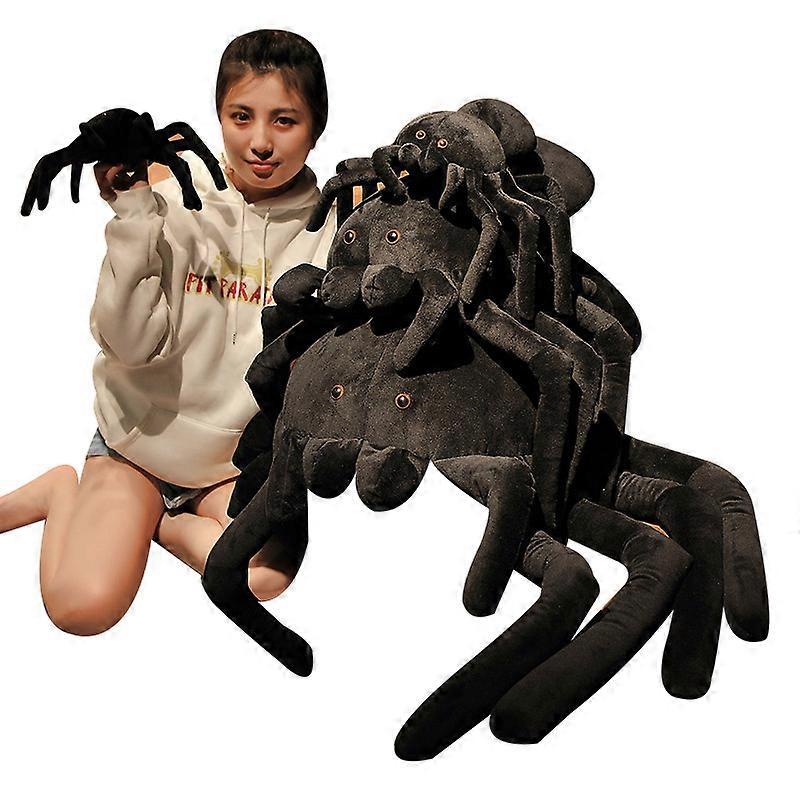 Black Spider Plush Toy Huge Realistic Fluffy Stuffed Animal