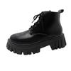 Chunky Platform White Ankle Boots Women Autumn Winter Pu Leather Combat Booties Mujer Punk Thick Bottom Motorcycle Boots