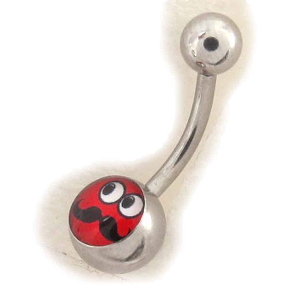 Les Trésors De Lily [J8941] - Красный пирсинг «Усы»