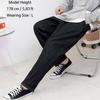 Jeans for Men Baggy Fit Elastic Waist Wide Denim Pants Korea Fashion