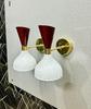Mid Century Italian Diabolo Wall Sconce: Handmade Brass Vanity Light