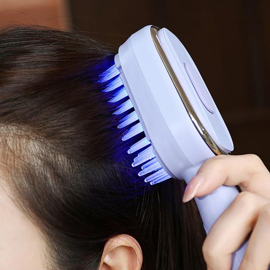 Nostalgie Red Light Scalp Massager, Electric Hair Growth Comb with Essence Dispenser, 3 Mode USB Rechargeable Vibration Brush for Care