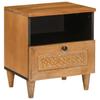Nightstand Light Brown 40 x 33 x 46 cm Particleboard
